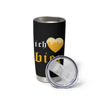 Funny Oktoberfest Tumbler Cup Ich Liebe Bier Heart German Beer Foam - Wonder Print Shop