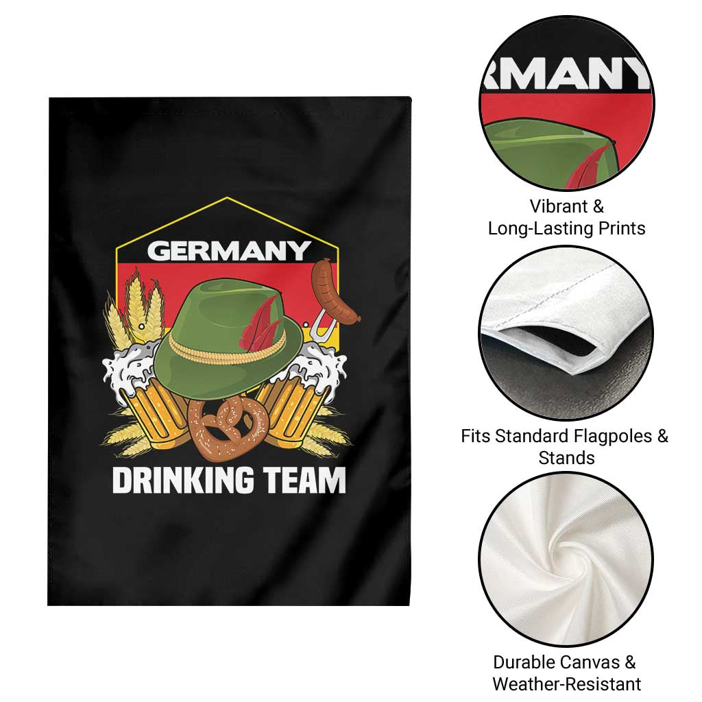 Germany Drinking Team Garden Flag Germany Beer Festivals Oktoberfest Alpine hat Barley - Wonder Print Shop