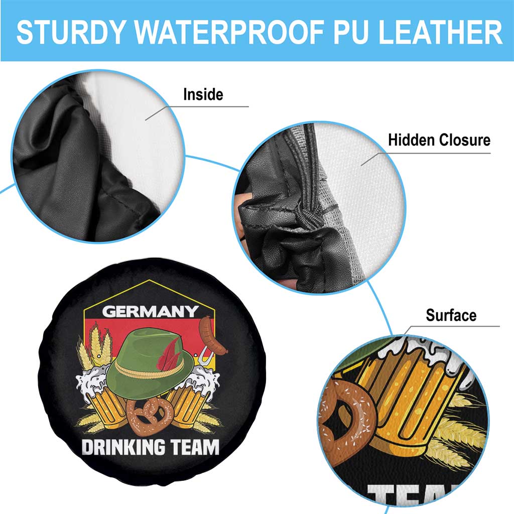 Germany Drinking Team Spare Tire Cover Germany Beer Festivals Oktoberfest Alpine hat Barley - Wonder Print Shop