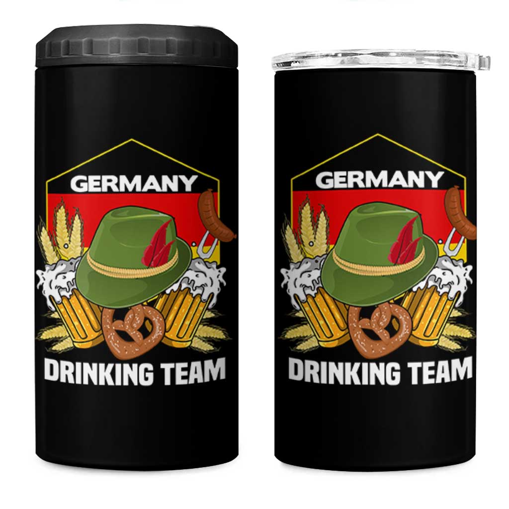 Germany Drinking Team 4 in 1 Can Cooler Tumbler Germany Beer Festivals Oktoberfest Alpine hat Barley - Wonder Print Shop