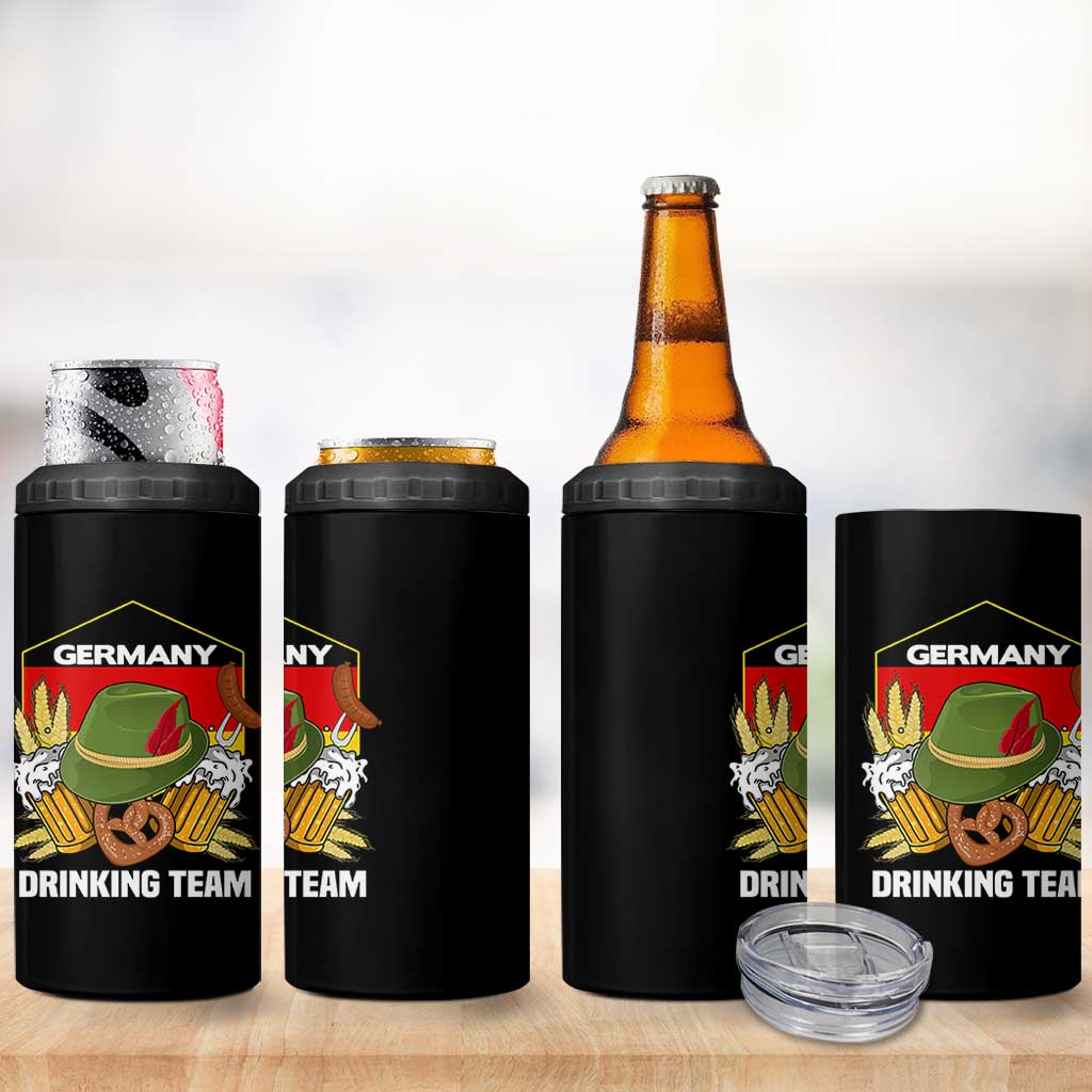Germany Drinking Team 4 in 1 Can Cooler Tumbler Germany Beer Festivals Oktoberfest Alpine hat Barley - Wonder Print Shop