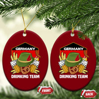 Germany Drinking Team Ceramic Ornament Germany Beer Festivals Oktoberfest Alpine hat Barley - Wonder Print Shop