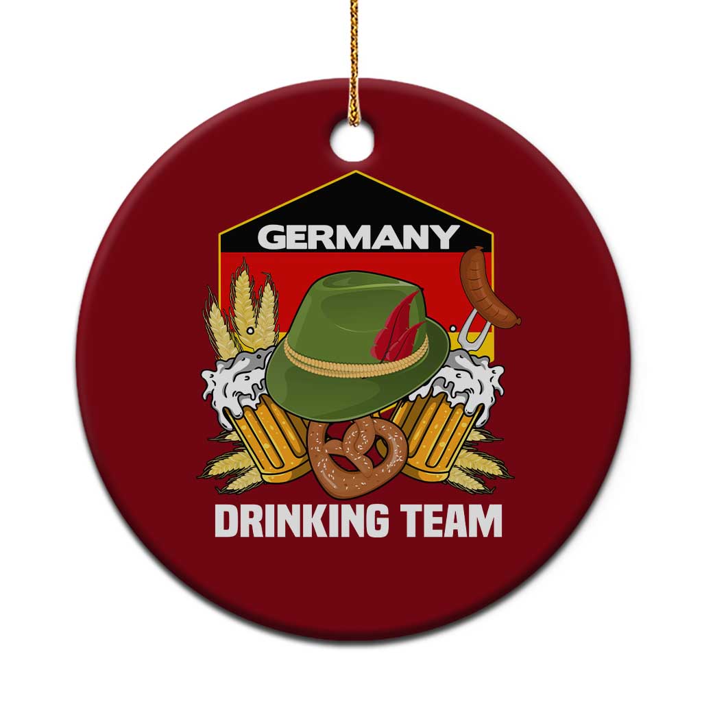Germany Drinking Team Ceramic Ornament Germany Beer Festivals Oktoberfest Alpine hat Barley - Wonder Print Shop