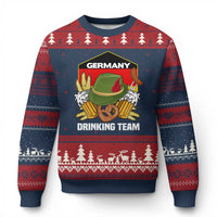 Germany Drinking Team Ugly Christmas Sweater Germany Beer Festivals Oktoberfest Alpine hat Barley - Wonder Print Shop