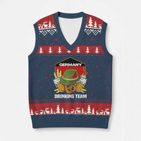 Germany Drinking Team V-Neck Knit Sweater Vest Germany Beer Festivals Oktoberfest Alpine hat Barley - Wonder Print Shop