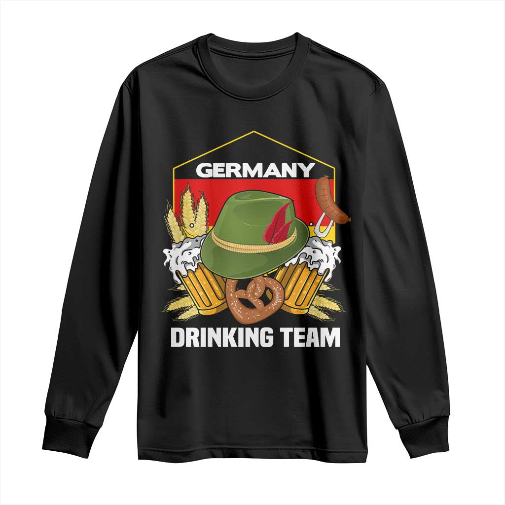 Germany Drinking Team Long Sleeve Shirt Germany Beer Festivals Oktoberfest Alpine hat Barley - Wonder Print Shop