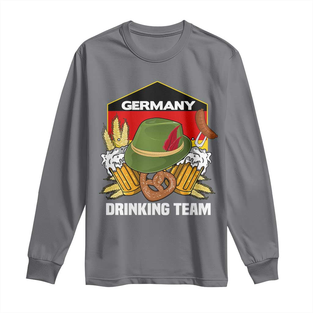 Germany Drinking Team Long Sleeve Shirt Germany Beer Festivals Oktoberfest Alpine hat Barley - Wonder Print Shop