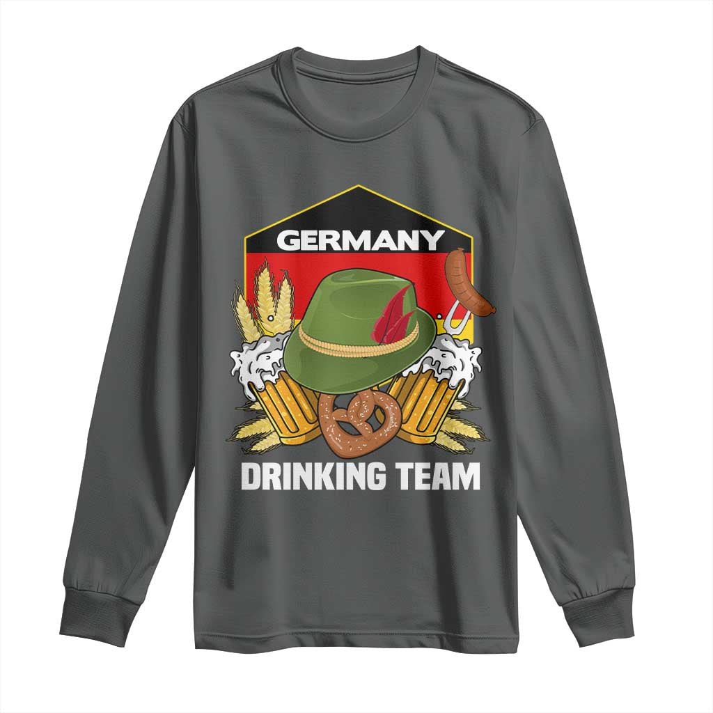 Germany Drinking Team Long Sleeve Shirt Germany Beer Festivals Oktoberfest Alpine hat Barley - Wonder Print Shop
