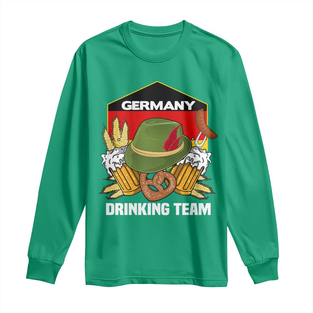 Germany Drinking Team Long Sleeve Shirt Germany Beer Festivals Oktoberfest Alpine hat Barley - Wonder Print Shop