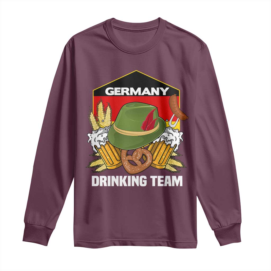 Germany Drinking Team Long Sleeve Shirt Germany Beer Festivals Oktoberfest Alpine hat Barley - Wonder Print Shop