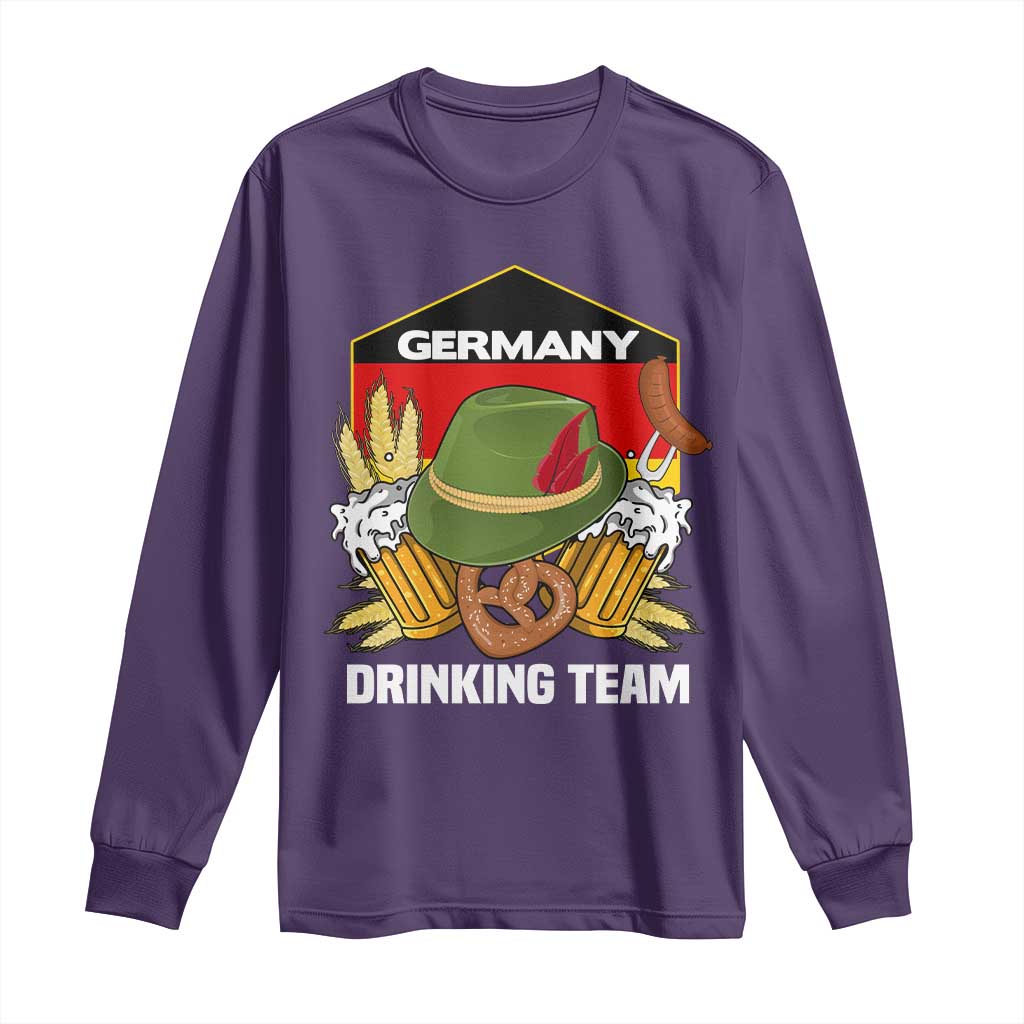 Germany Drinking Team Long Sleeve Shirt Germany Beer Festivals Oktoberfest Alpine hat Barley - Wonder Print Shop