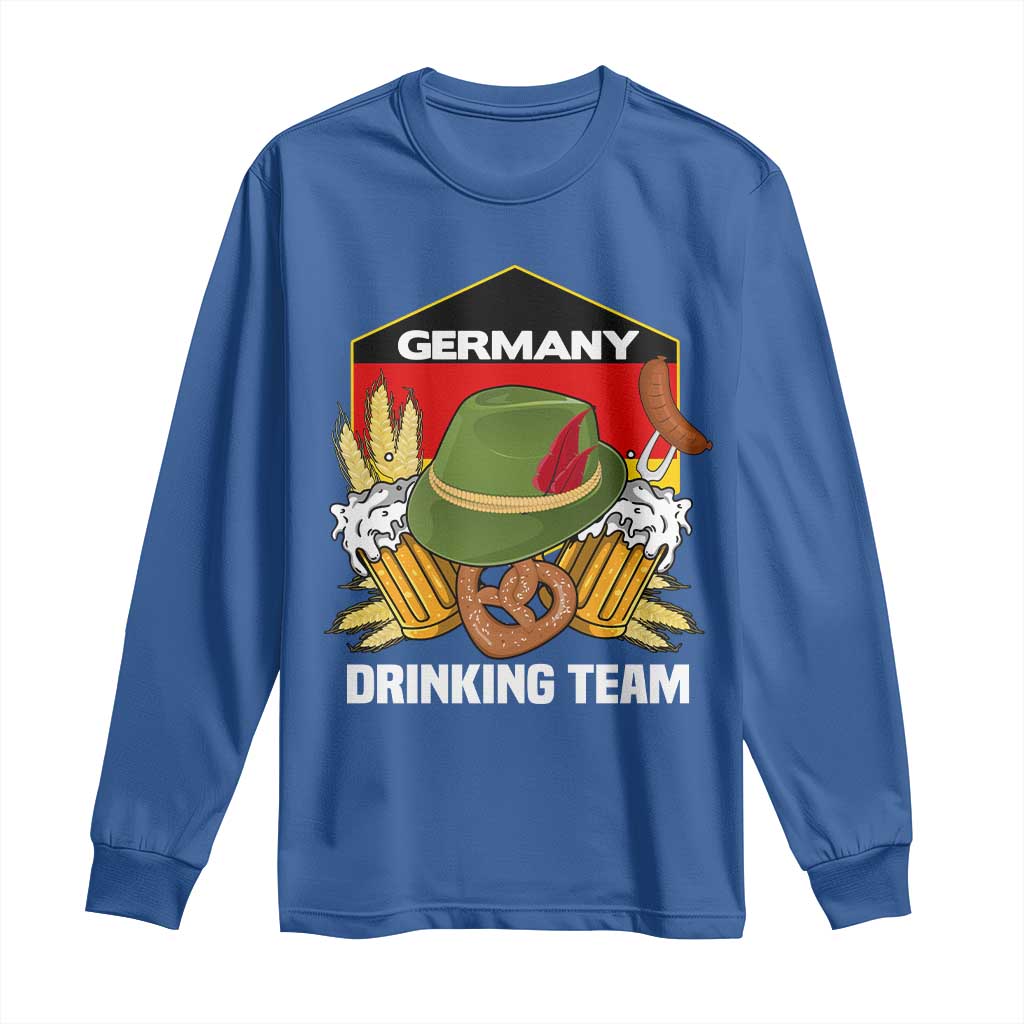 Germany Drinking Team Long Sleeve Shirt Germany Beer Festivals Oktoberfest Alpine hat Barley - Wonder Print Shop