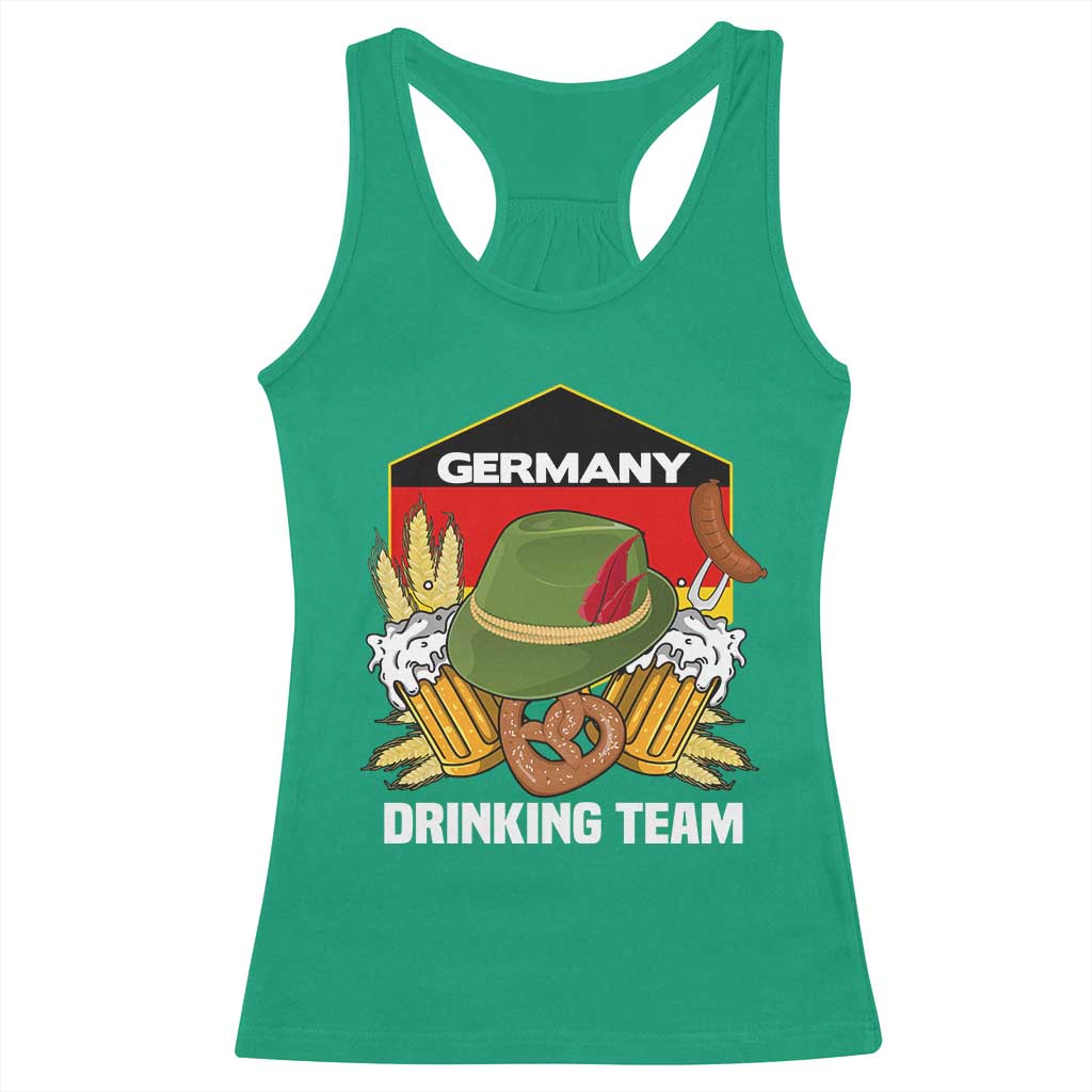 Germany Drinking Team Racerback Tank Top Germany Beer Festivals Oktoberfest Alpine hat Barley - Wonder Print Shop