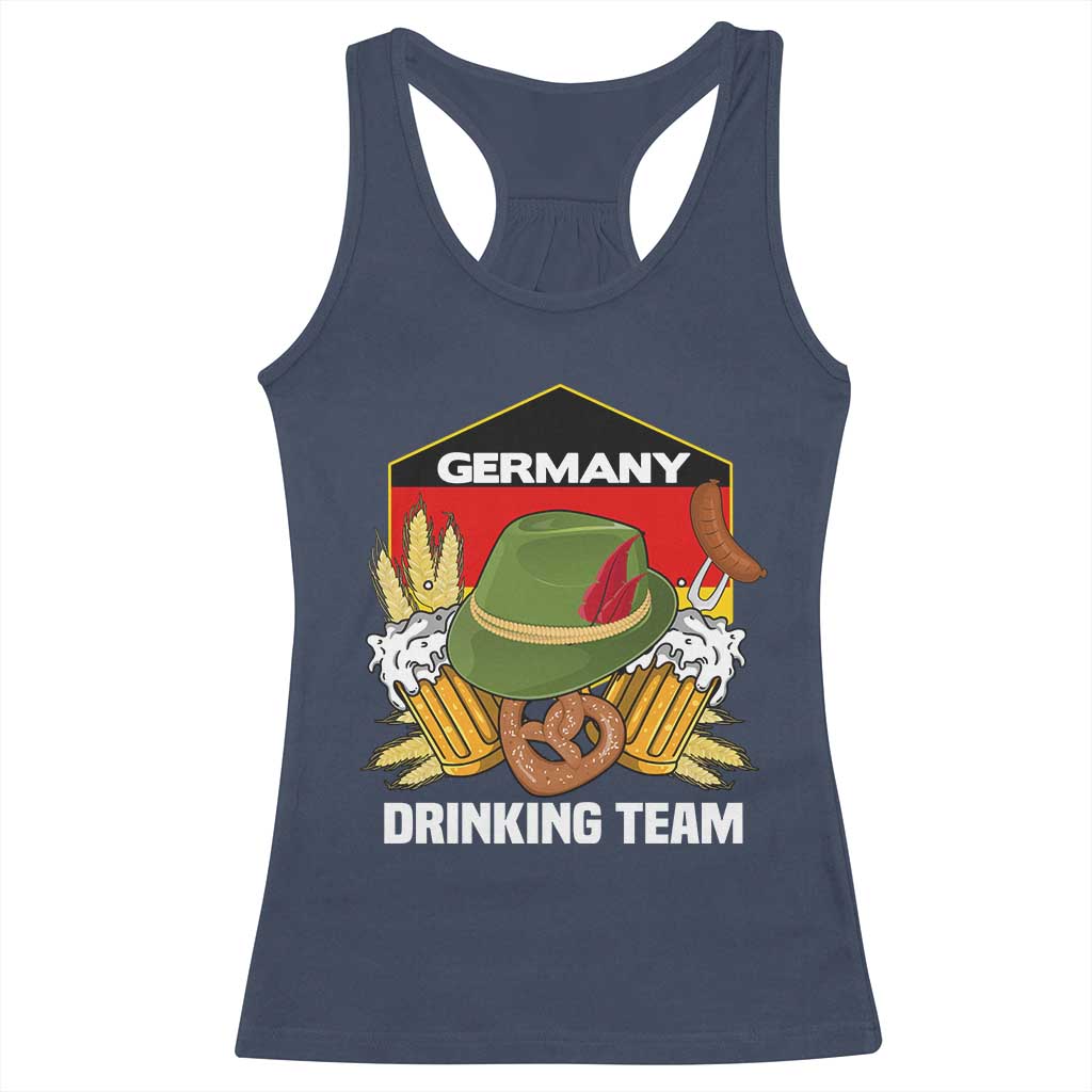 Germany Drinking Team Racerback Tank Top Germany Beer Festivals Oktoberfest Alpine hat Barley - Wonder Print Shop
