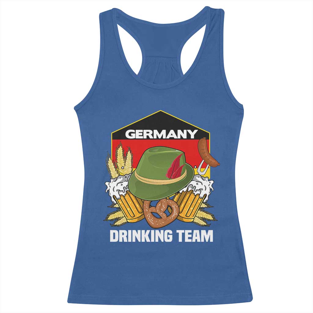 Germany Drinking Team Racerback Tank Top Germany Beer Festivals Oktoberfest Alpine hat Barley - Wonder Print Shop