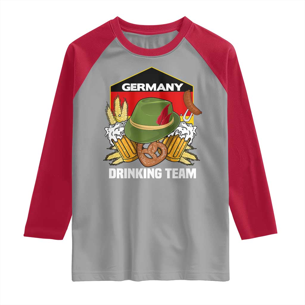 Germany Drinking Team Raglan Shirt Germany Beer Festivals Oktoberfest Alpine hat Barley - Wonder Print Shop