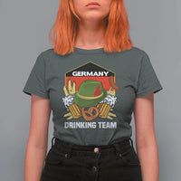 Germany Drinking Team T Shirt For Women Germany Beer Festivals Oktoberfest Alpine hat Barley - Wonder Print Shop