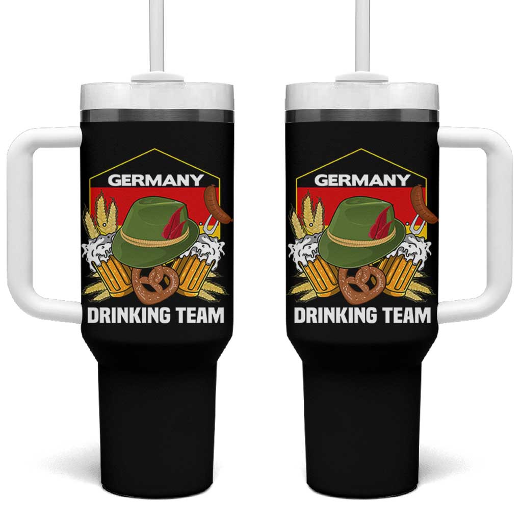 Germany Drinking Team Tumbler With Handle Germany Beer Festivals Oktoberfest Alpine hat Barley - Wonder Print Shop