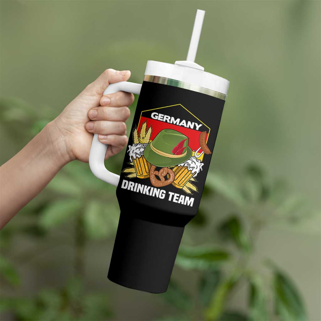 Germany Drinking Team Tumbler With Handle Germany Beer Festivals Oktoberfest Alpine hat Barley - Wonder Print Shop