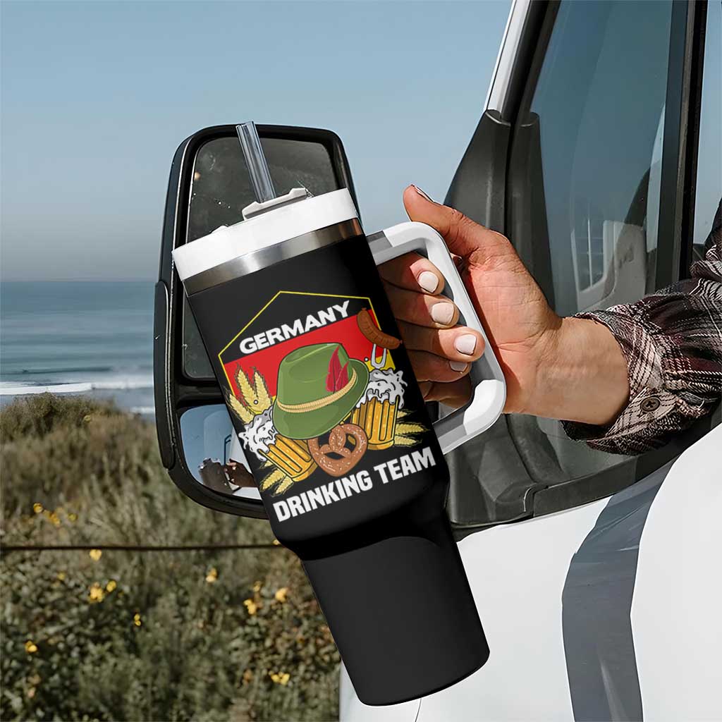 Germany Drinking Team Tumbler With Handle Germany Beer Festivals Oktoberfest Alpine hat Barley - Wonder Print Shop