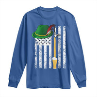 Funny German Beer Long Sleeve Shirt Oktoberfest Vintage American Flag Alpine hat - Wonder Print Shop