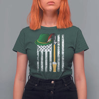 Funny German Beer T Shirt For Women Oktoberfest Vintage American Flag Alpine hat - Wonder Print Shop