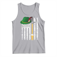 Funny German Beer Tank Top Oktoberfest Vintage American Flag Alpine hat - Wonder Print Shop