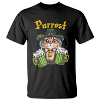 Funny Oktoberfest Cat T Shirt Purrost Kitty Drinking Beer Lederhosen Pet Lovers - Wonder Print Shop