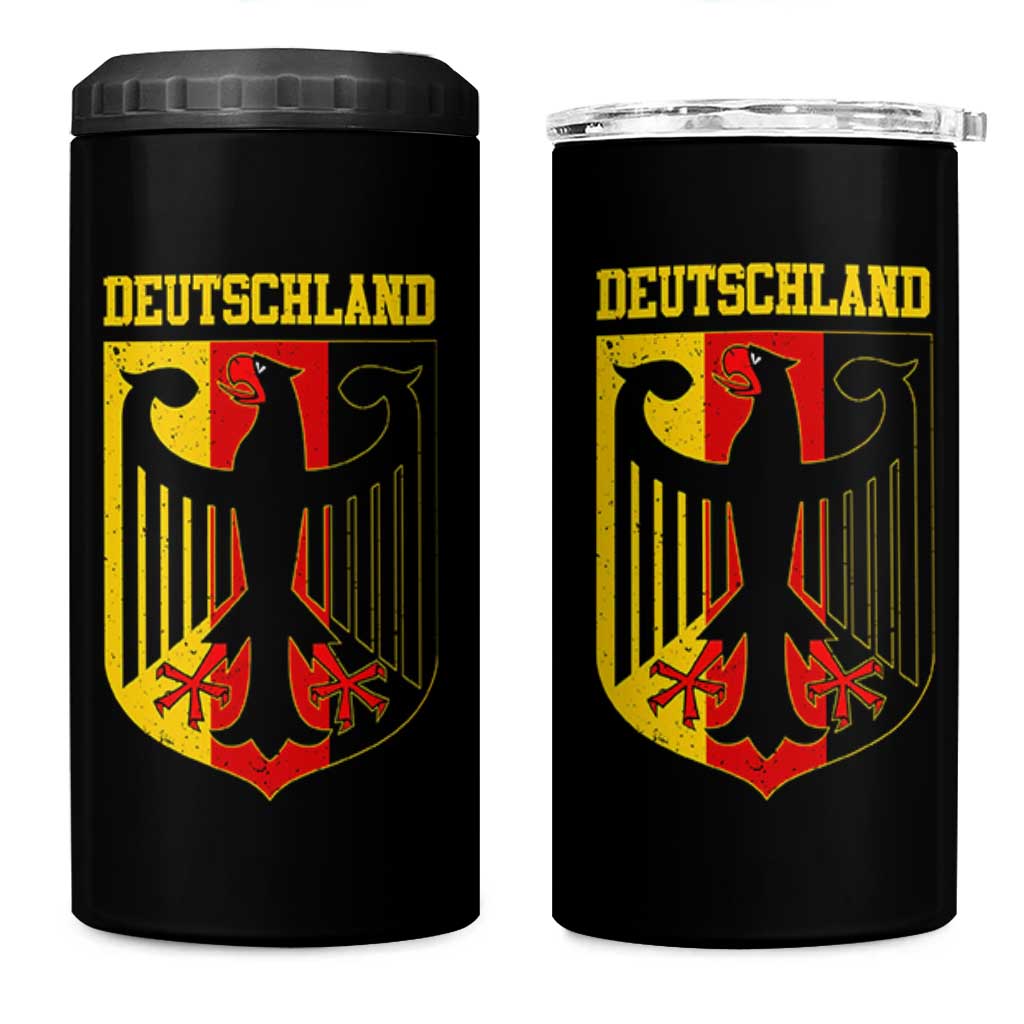 Deutschland German Pride 4 in 1 Can Cooler Tumbler Bundesadler Coat of Arms - Wonder Print Shop