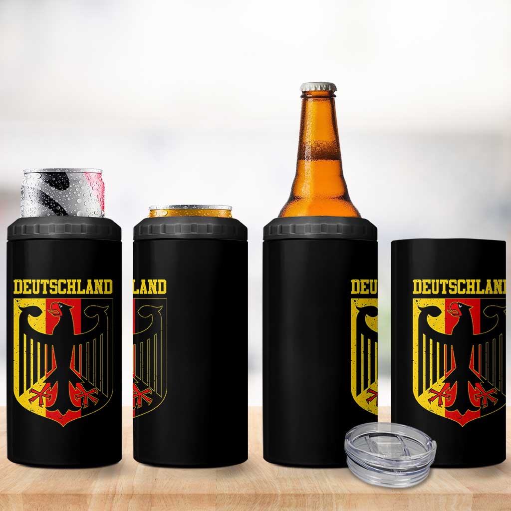Deutschland German Pride 4 in 1 Can Cooler Tumbler Bundesadler Coat of Arms - Wonder Print Shop
