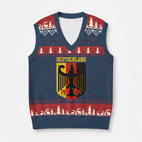 Deutschland German Pride V-Neck Knit Sweater Vest Bundesadler Coat of Arms - Wonder Print Shop