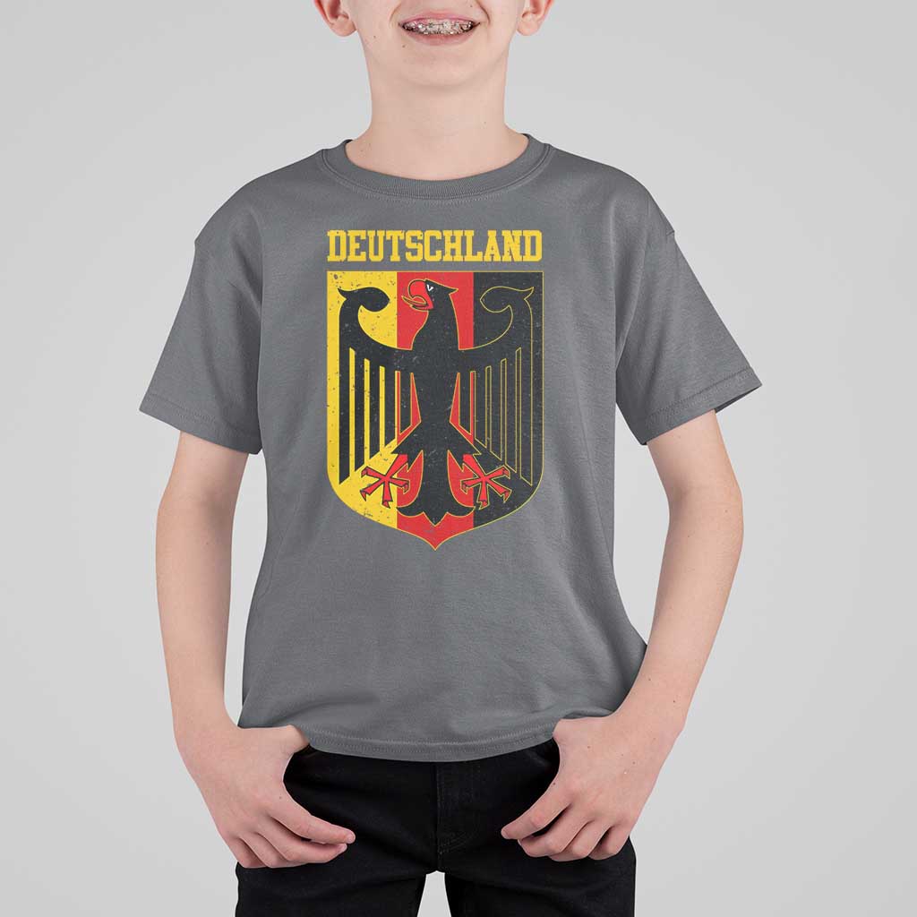 Deutschland German Pride T Shirt For Kid Bundesadler Coat of Arms - Wonder Print Shop