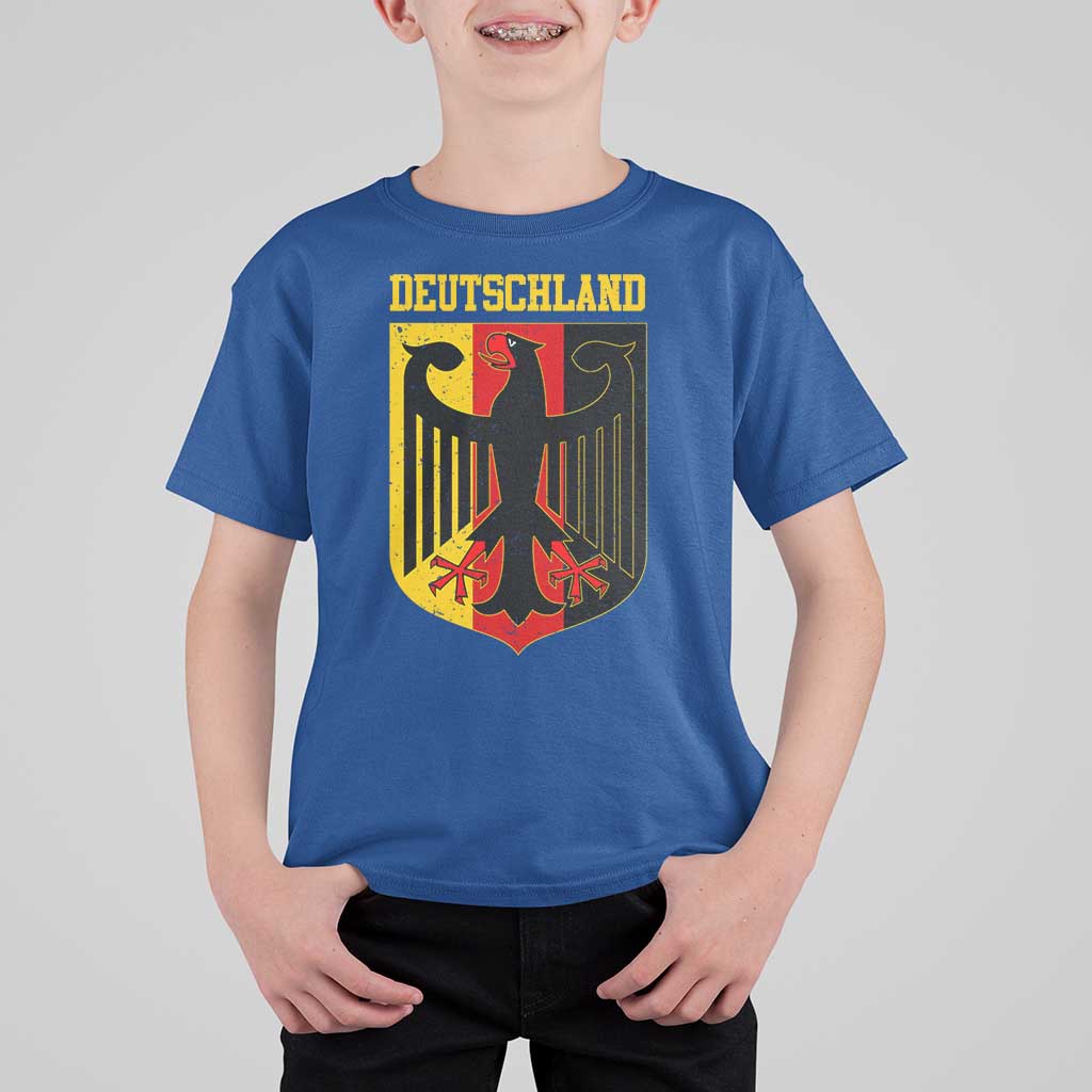 Deutschland German Pride T Shirt For Kid Bundesadler Coat of Arms - Wonder Print Shop