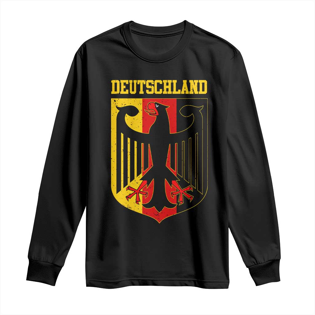 Deutschland German Pride Long Sleeve Shirt Bundesadler Coat of Arms - Wonder Print Shop
