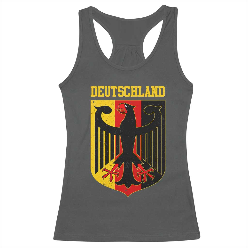 Deutschland German Pride Racerback Tank Top Bundesadler Coat of Arms - Wonder Print Shop