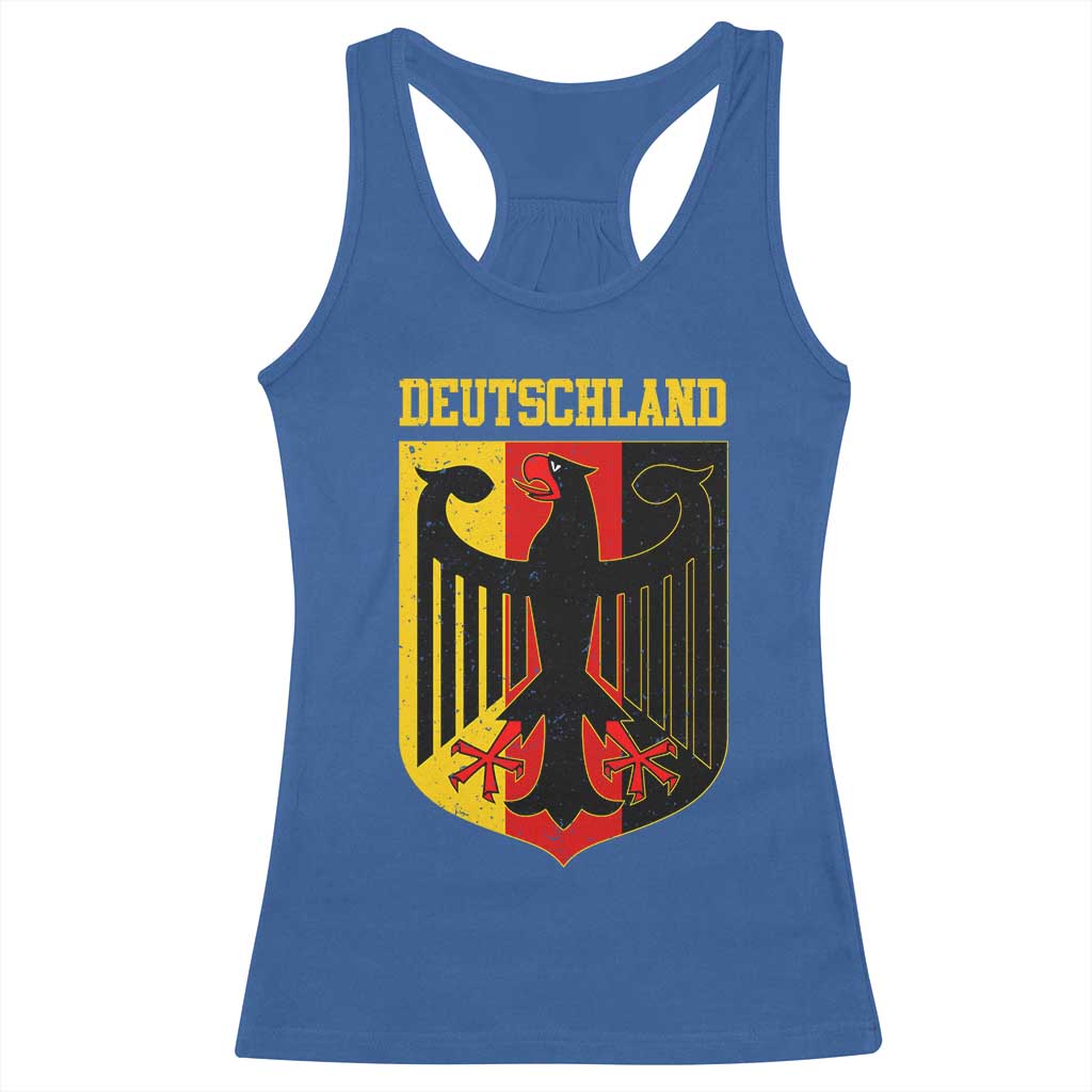 Deutschland German Pride Racerback Tank Top Bundesadler Coat of Arms - Wonder Print Shop