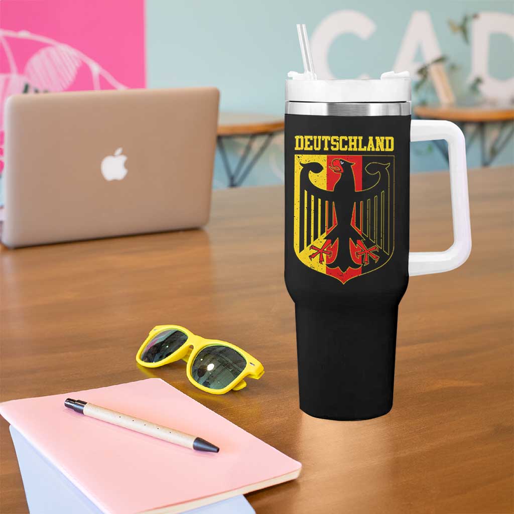 Deutschland German Pride Tumbler With Handle Bundesadler Coat of Arms - Wonder Print Shop