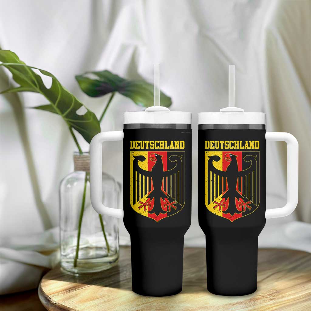 Deutschland German Pride Tumbler With Handle Bundesadler Coat of Arms - Wonder Print Shop