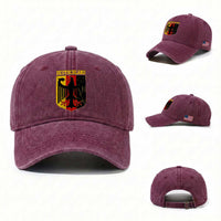 Deutschland German Pride Washed Cotton Baseball Cap Bundesadler Coat of Arms
