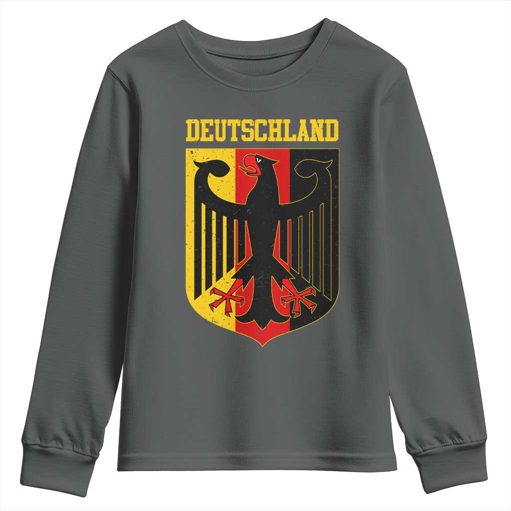 Deutschland German Pride Youth Sweatshirt Bundesadler Coat of Arms - Wonder Print Shop