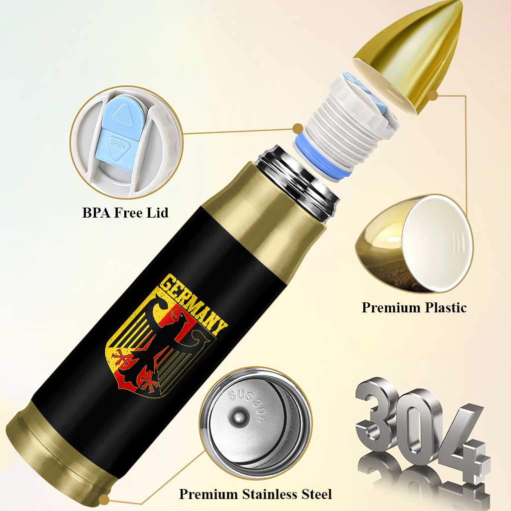 Proud Germany Bullet Tumbler Bundesadler Coat of Arms German Flag - Wonder Print Shop