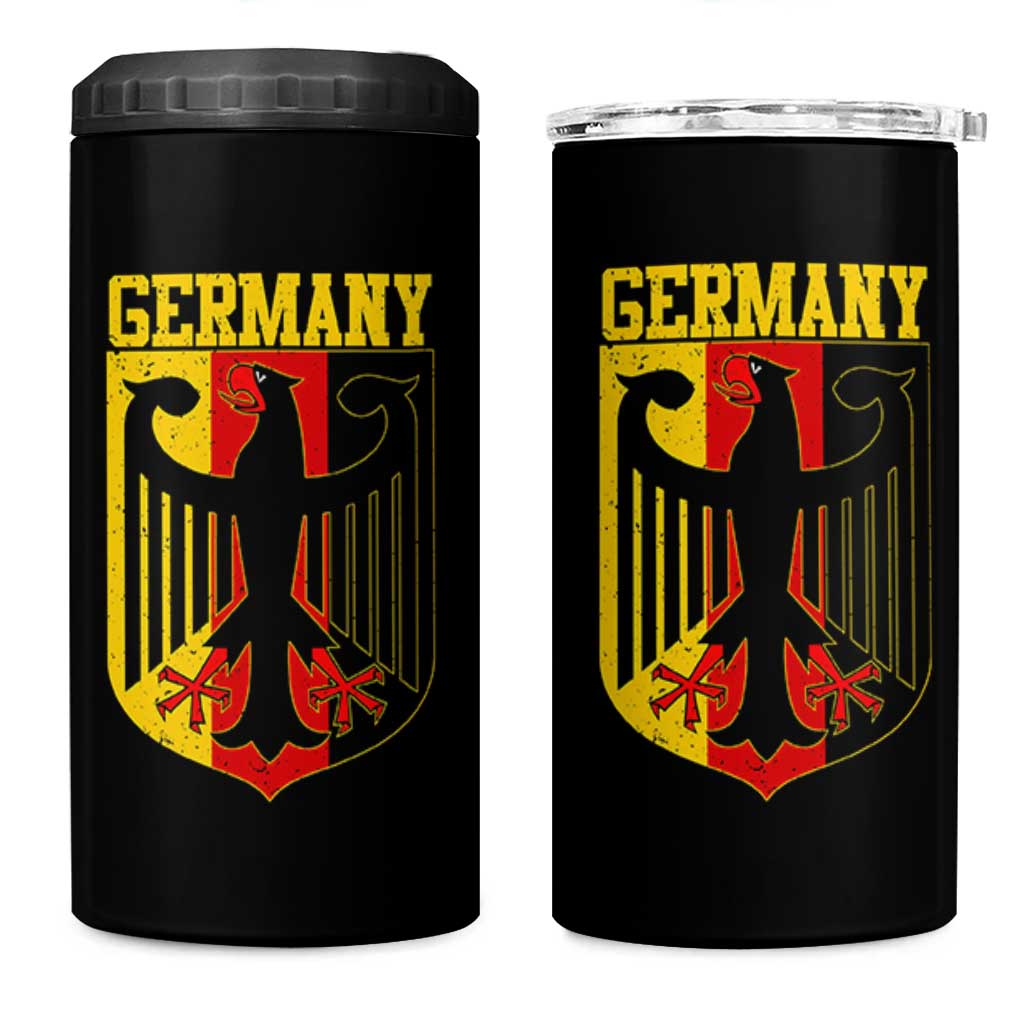 Proud Germany 4 in 1 Can Cooler Tumbler Bundesadler Coat of Arms German Flag - Wonder Print Shop