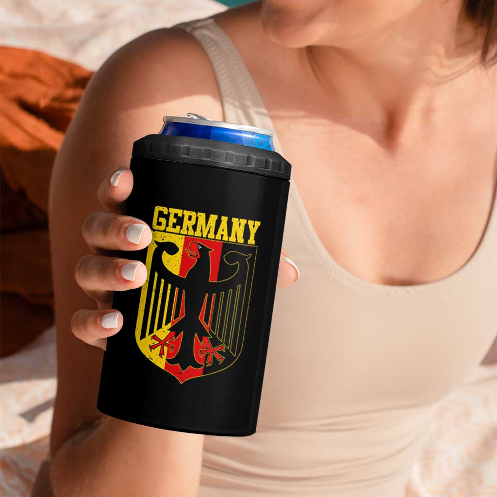 Proud Germany 4 in 1 Can Cooler Tumbler Bundesadler Coat of Arms German Flag - Wonder Print Shop