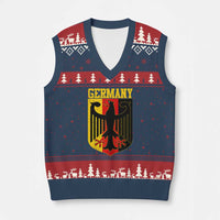 Proud Germany V-Neck Knit Sweater Vest Bundesadler Coat of Arms German Flag - Wonder Print Shop