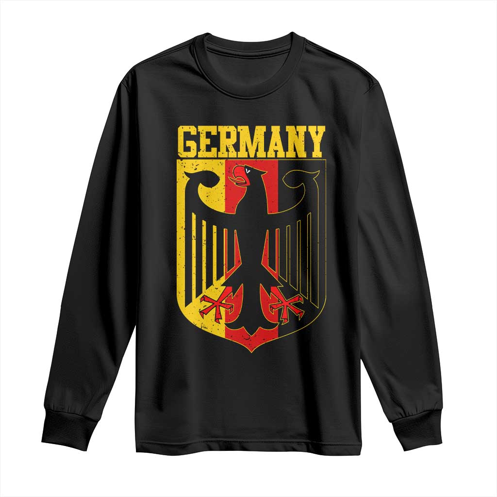 Proud Germany Long Sleeve Shirt Bundesadler Coat of Arms German Flag - Wonder Print Shop
