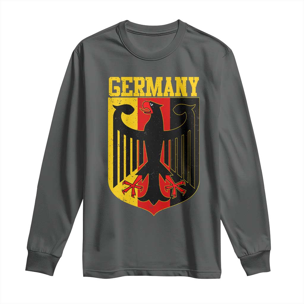 Proud Germany Long Sleeve Shirt Bundesadler Coat of Arms German Flag - Wonder Print Shop