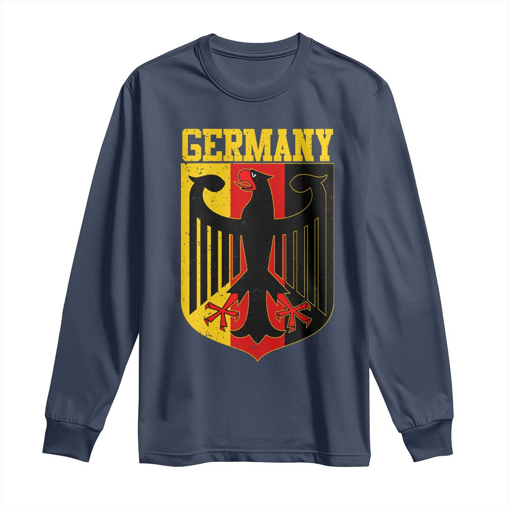 Proud Germany Long Sleeve Shirt Bundesadler Coat of Arms German Flag - Wonder Print Shop