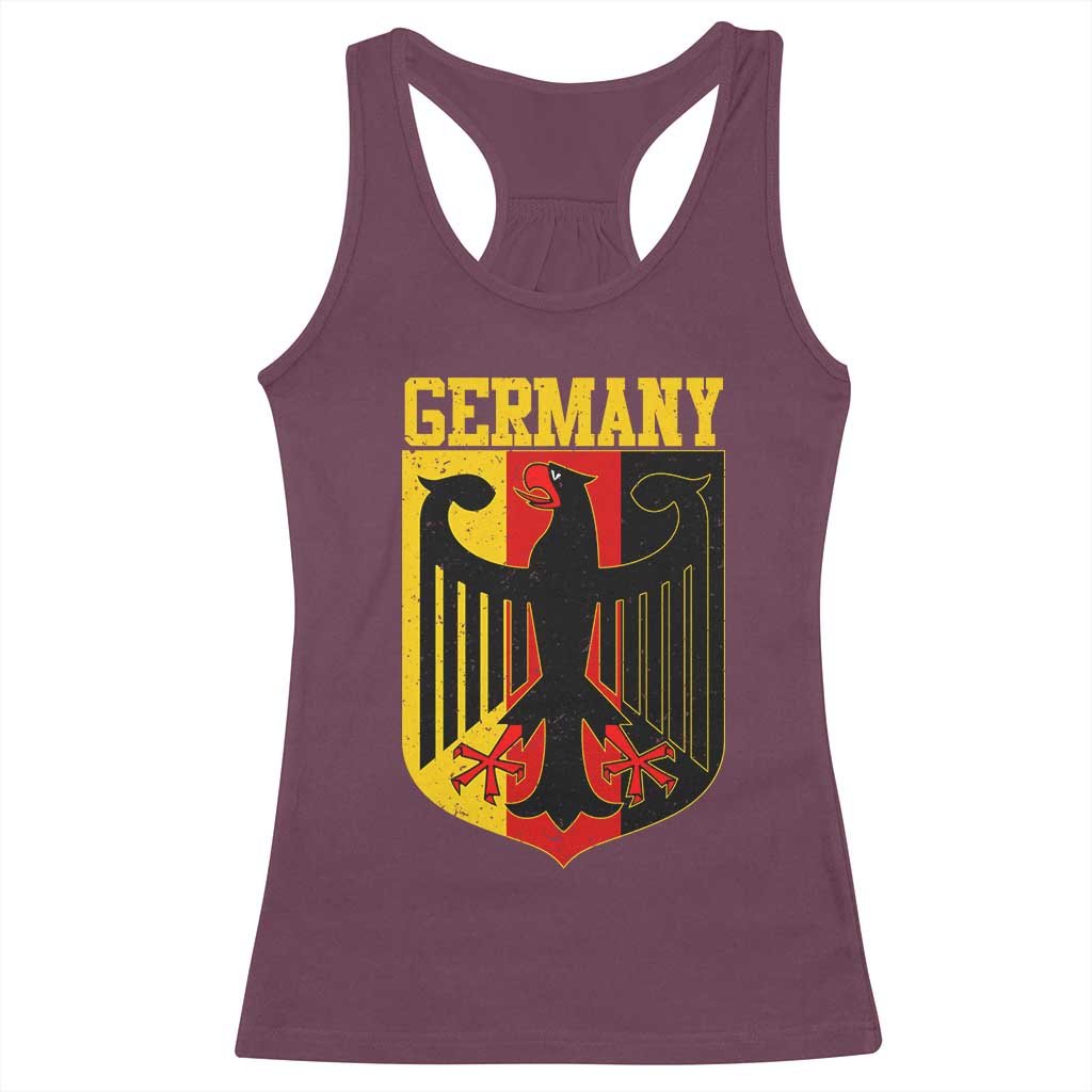 Proud Germany Racerback Tank Top Bundesadler Coat of Arms German Flag - Wonder Print Shop