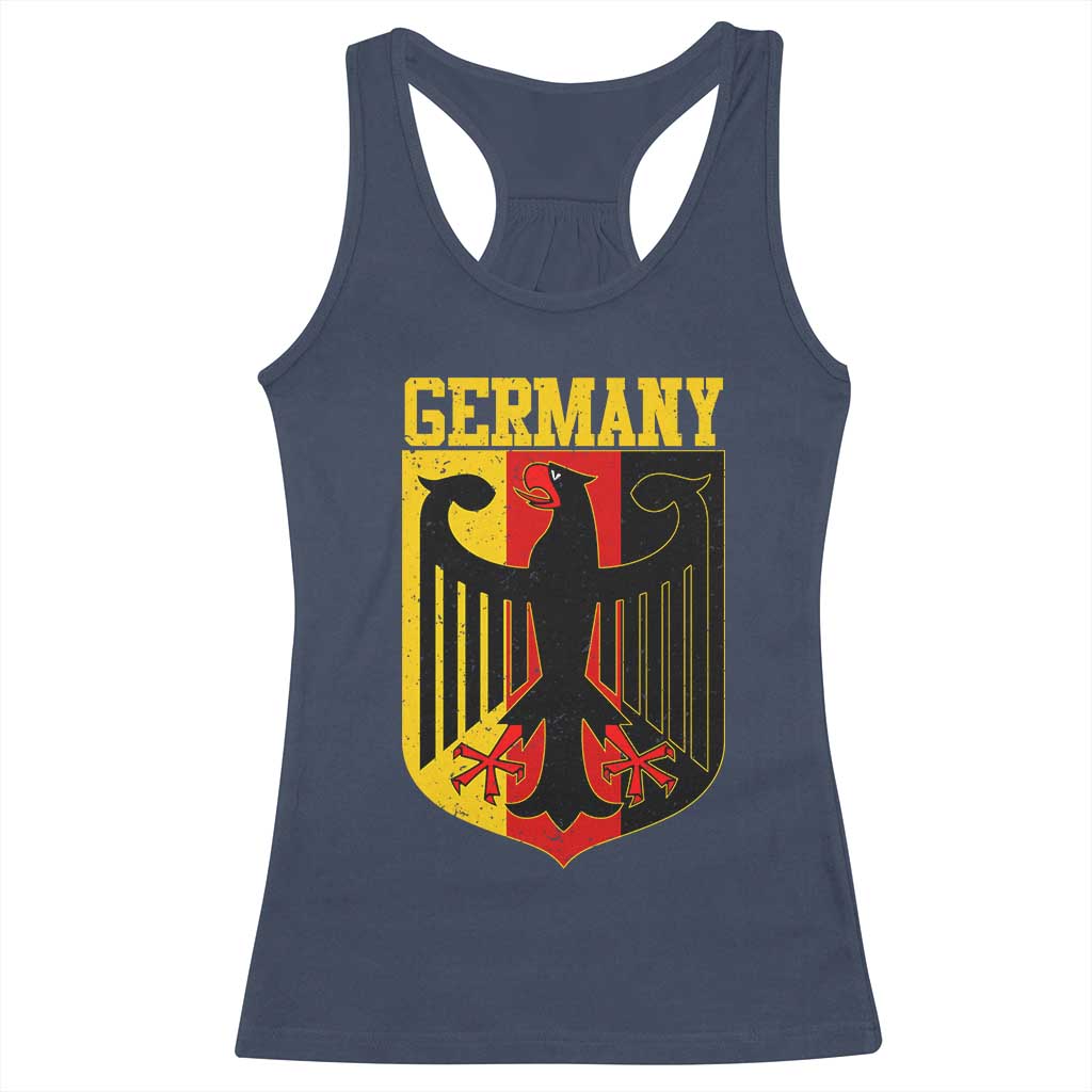 Proud Germany Racerback Tank Top Bundesadler Coat of Arms German Flag - Wonder Print Shop