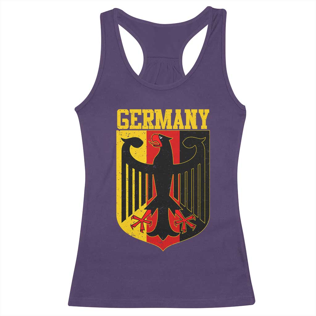 Proud Germany Racerback Tank Top Bundesadler Coat of Arms German Flag - Wonder Print Shop